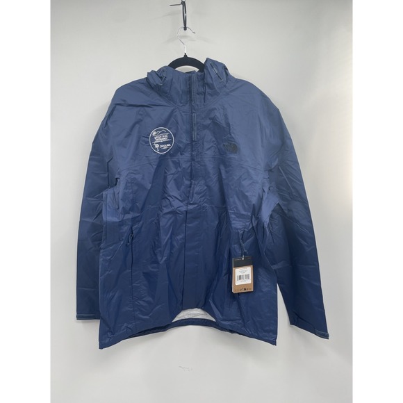 The North Face Dryvent Rain Jacket Men XL Shady Blue Adventure Motorhomes RV NWT